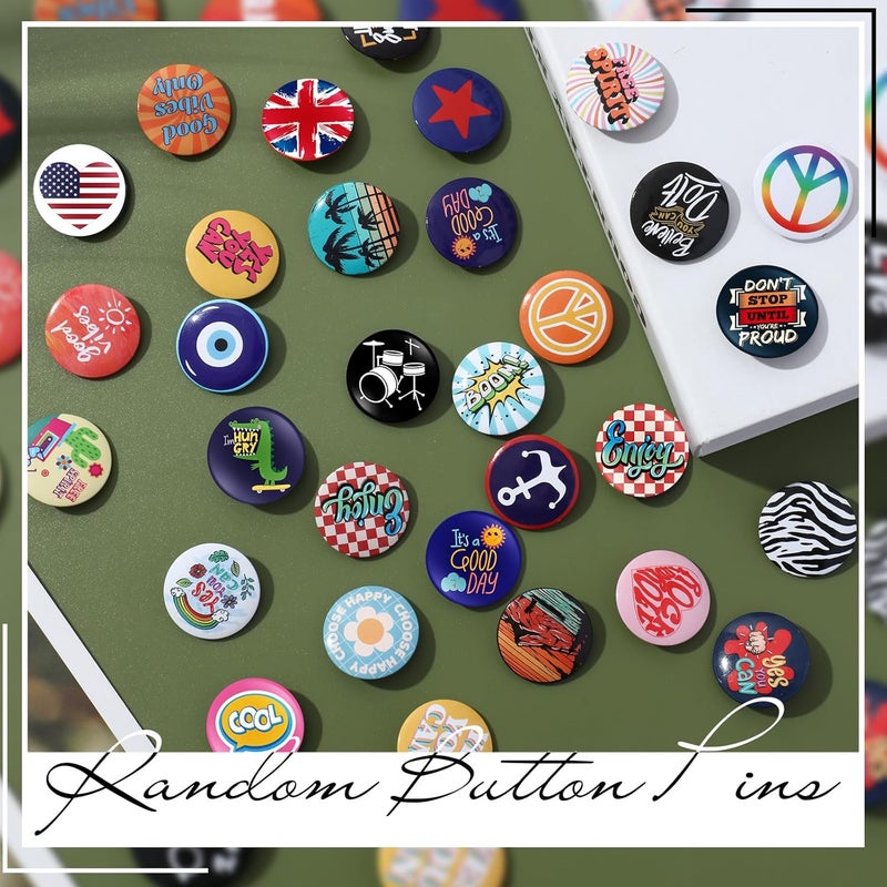 Kigeli 80's Buttons Pins 1 Inch/ 25 mm Retro Punk Button Pin Slogans Sayings Pinback for Backpacks Bags Hats Jeans - Image 5